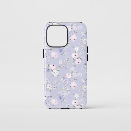 Purple Floral Tough Phone Case