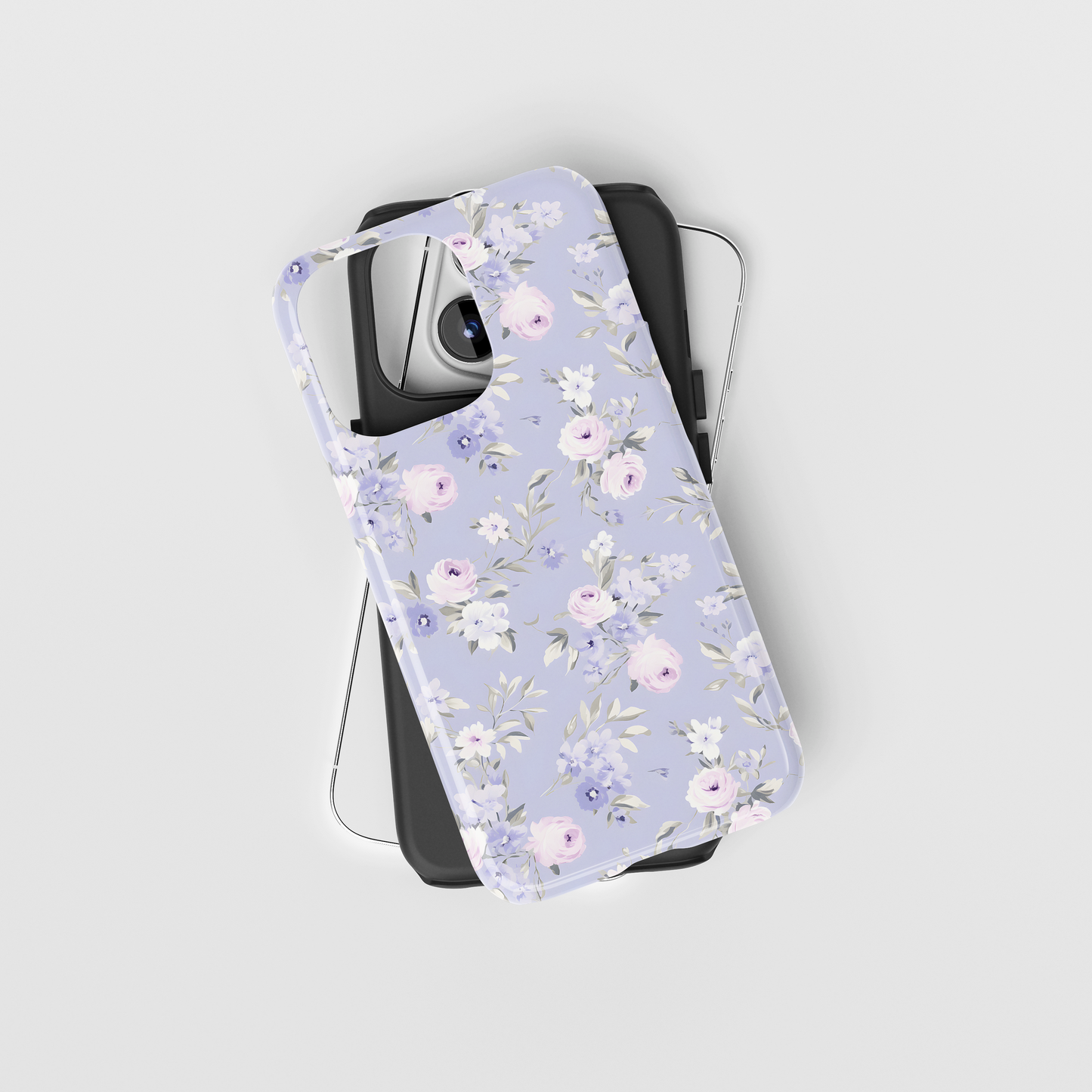 Purple Floral Tough Phone Case